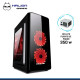 CASE HALION SCORPIO BLACK 5506 C/ F 350W REAL, LED ROJO USB 3.0