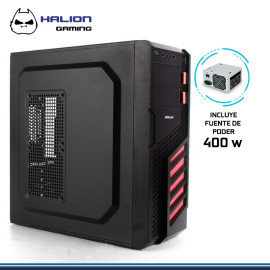 CASE HALION GAMING SCORPION 5906 ROJO CON FUENTE 400W USB 3.0/USB 2.0