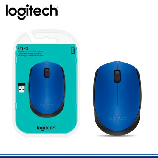 MOUSE LOGITECH M170 WIRELESS BLUE (PN:910-004800)