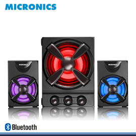 MICRONICS PLAYER MIC S601BT RGB SISTEMA DE AUDIO MULTIMEDIA GAMER SUBWOOFER DIGITAL 2.1