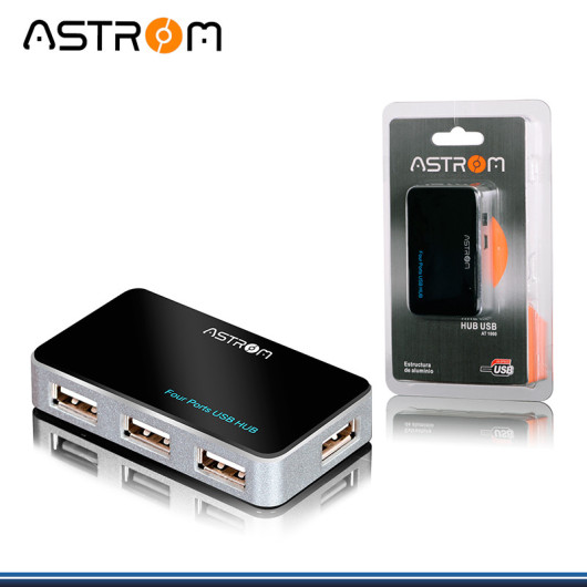 HUB USB ASTROM 2.0 4 PUERTOS MOD:AT1000