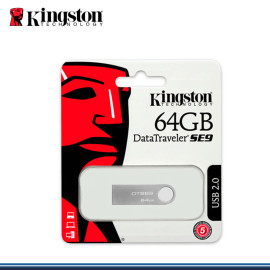 MEMORIA USB KINGSTON DE METAL PLATA DE 64GB DATA TRAVELER SE9 2.0