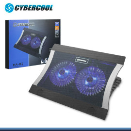 CYBERCOOL HA-83 PLASTICO METAL LED AZUL RECLINABLE USB COOLER PARA NOTEBOOK