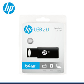 USB 64GB HP V212W BLACK RETRACTIL (PN: HPFD212B-64)