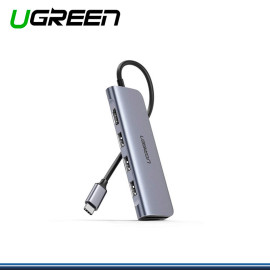 ADAPTADOR UGREEN USB C 6 EN 1 USB CON 4K HDMI (PN:70410)