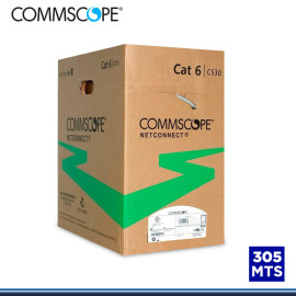CABLE UTP AMP/COMMSCOPE CAT 6 CM 4Px24 AWG GRIS 305 MTS (PN:1427071-4)