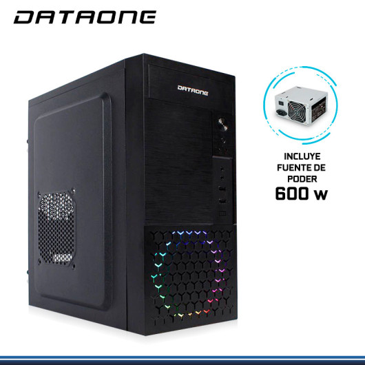 CASE MICRO ATX DATAONE STAR 501 600W CON 1 FAN LED FRONTAL