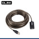 CABLE USB EXTENSION GLINK DE 10 MTS MACHO/HEMBRA 2.0V (GP-GL201(10)) EN CAJA