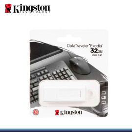 MEMORIA USB 32GB KINGSTON DATA TRAVELER EXODIA WHITE (PN:KC-U2G32-5R)