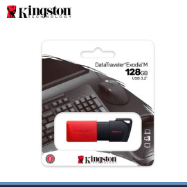 MEMORIA USB 128GB KINGSTON DATA TRAVELER EXODIA M RED BLACK (PN:DTXM/128GB)
