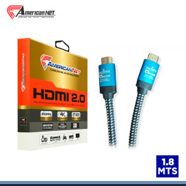 CABLE HDMI 1.80 MTS AMERICANET 2.0 4K EN CAJA